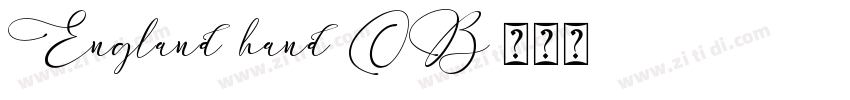 England hand OB字体转换